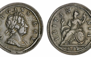 NGC PF45 | George I (1714-1727), Silver Proof Halfpenny, 1717, 'Dump Issue', laureate and cuira...
