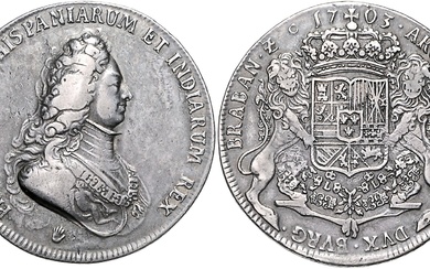 NIEDERLANDE - SPANISCHE, Philipp V., 1700-1711, Dukaton Brabant 1703, Antwerpen