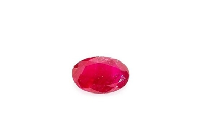 NO RESERVE - AN UNMOUNTED RUBY Oval cut, 0.48 carats