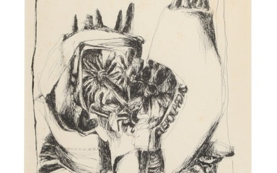 Nancy Grossman, New York (b. 1940), Untitled, 1965, ink on paper, 16 1/4"H x 13 1/4"W(sight), 20