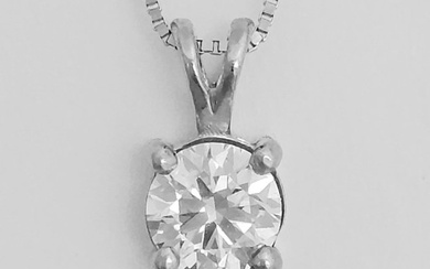 Necklace with pendant - 14 kt. White gold - 0.53 tw. Diamond (Natural)