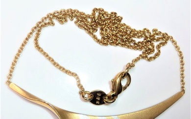 Necklace with pendant - Platinum, Yellow gold 0.08ct. Diamond