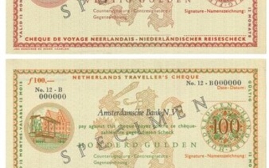 Nederland. 50, 100 en 250 gulden. Traveller's cheques - Nagenoeg UNC.