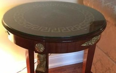 Neoclassical Round Side Table