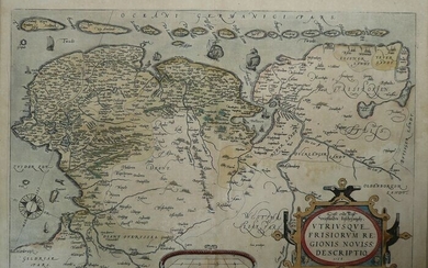 Netherlands, Friesland, Groningen; Abraham Ortelius - Oost ende West Vrieslandte - 1561-1580
