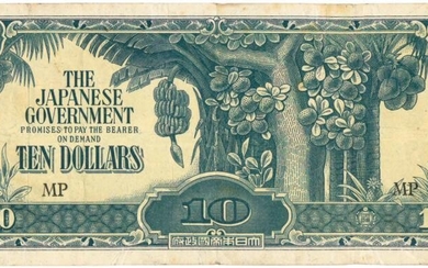 Netherlands-Indies. 10 dollars. Banknote. Type 1942 - Fine / Very fine.