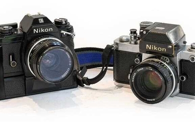 Nikon Two Cameras (i) EM no.7090143 with Nikkor f2...