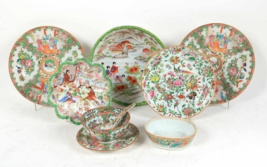 Nine Assorted Asian Porcelain Table Articles