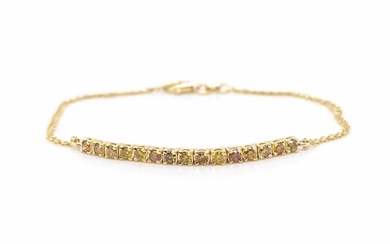 No Reserve Price - 0.81 tcw - 14 kt. Yellow gold - Bracelet Diamond