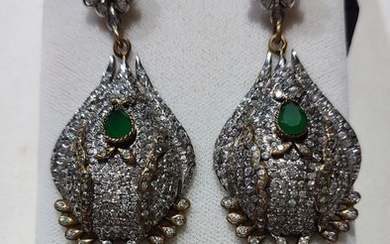 No Reserve Price - Drop earrings Gold-plated, Silver