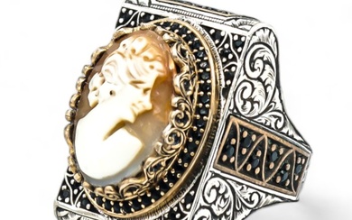 No Reserve Price - Shell Cameo | Handmade Jewelry - Ring Silver