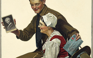 Norman Rockwell, My Mother (Soldier with French Woman)
