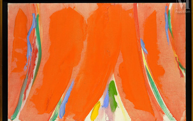 Olivier DEBRÉ (1920-1999) Rouge orange du rideau de Hong Kong, 1989