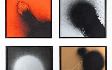 Otto Piene*, Untitled. 4 fire flowers. 1976. Ex. 54/75. signed