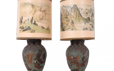 PAIR OF JAPANESE LAMPS, EARLY 20TH CENTURY.