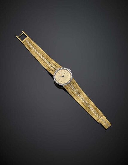 PIAGET Yellow gold partly chased lady's wristwatch, the