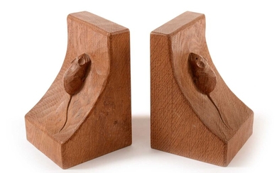 Pair of 'Mouseman' bookends