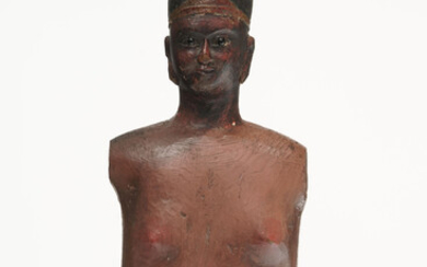 Partie de modèle médical ou de poupée de fertilité, sculpture en bois, Chine, probablement dynastie Ming, h. 32,5 cm