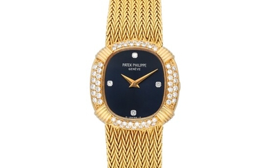 Patek Philippe Ellipse, Ref. 4508/1J | A yellow gold and diamond-set bracelet watch | Circa 1982