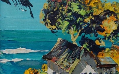 Paul Blaine Henrie, American 1932-1999- Seaside landscapes; oils on board, a pair, signed, 40 x 29.5 cm (2)