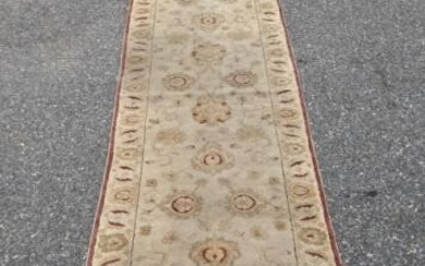Persian Hand Knotted Floral Wool Carpet Runner