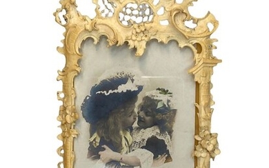 Photo frame - Including certificate - Rococo Style - Ivory - Approx. 1860