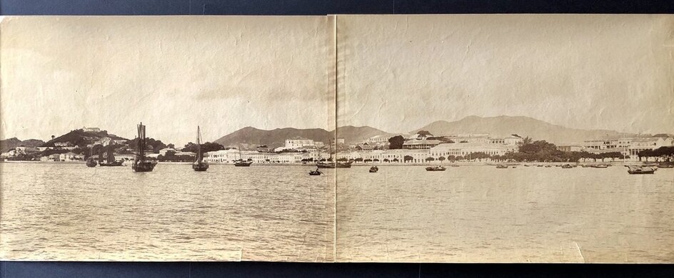 Photograph Macao 1870-1880s the panoramic view albumen print photo of Macau