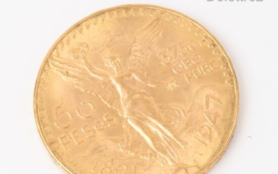 Pièce de 50 Pesos Mexicain en or. (1821-1947)... - Lot 33 - Gros & Delettrez