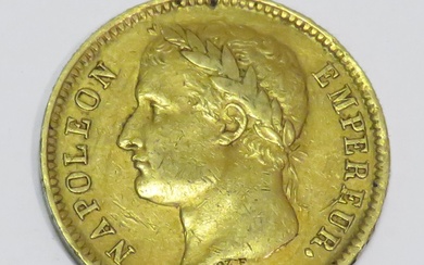 Pièce en or de 40 Francs "Napoléon-Empereur, Tête laurée" datée de 1811, Atelier A (Paris)....