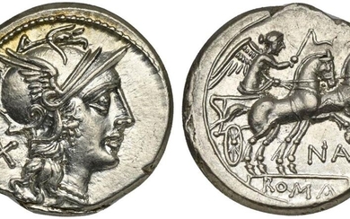 Pinarius Natta, Denarius, Rome, 155 BC; AR (g 3,93; mm...