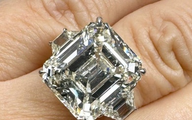 Platinum GIA Certified 15.22 Ct. Diamond Ring