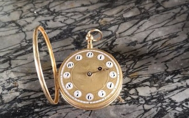 Pocket watch, yellow gold case. (Needle missing and...
