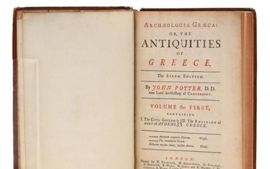Potter, John. Archaeologia Graeca; Or, The Antiquities of Greece