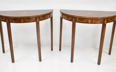 (Pr) INLAID EDWARDIAN STYLE CONSOLE TABLES
