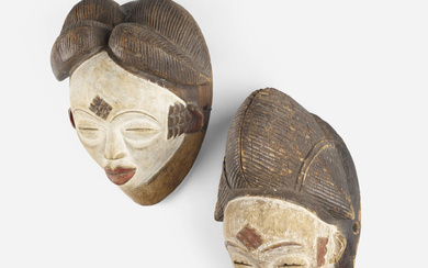 Punu artist Mukudj masks, set of two