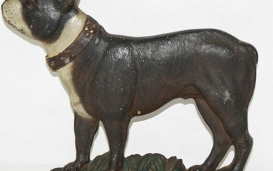 RARE EARLY 20TH CENTURY PAINTED BOSTON TERRIER