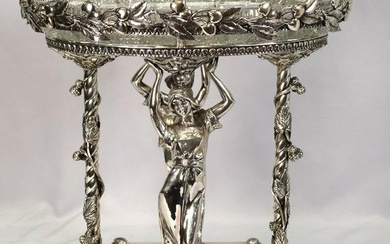 RARE LARGE SILVERPLATED BRIDES BOWL CENTERPIECE