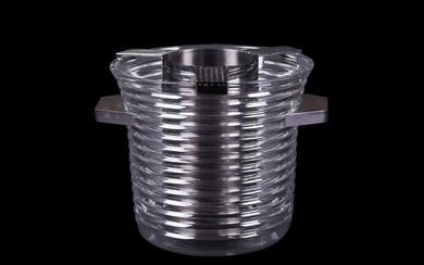 Riedel, Mesa, Italy, a clear moulded glass ice bucket