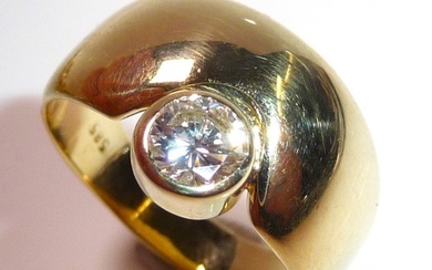 Ring - 14 kt. Yellow gold Diamond (Natural)