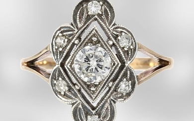 Ring: decorative diamond ring, total approx. 0.6ct, 14K...