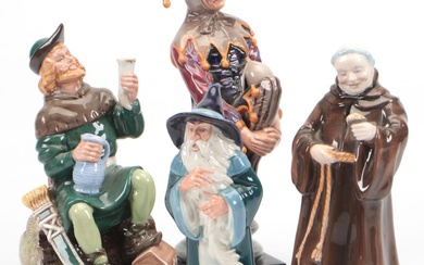 Robin Hood, Gandalf and Other Porcelain Figurines by Royal Doulton and Coalport