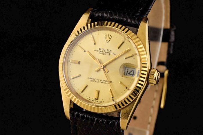 Rolex - Oyster Perpetual Datejust - 18K Gold - "NO RESERVE PRICE" - 6827 - Unisex - 1970-1979