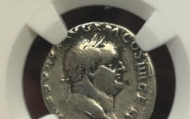 Roman Empire. Vespasian (AD 69-79). Denarius Rome, AD 73 - S P Q R, within oak wreath (No Reserve Price)