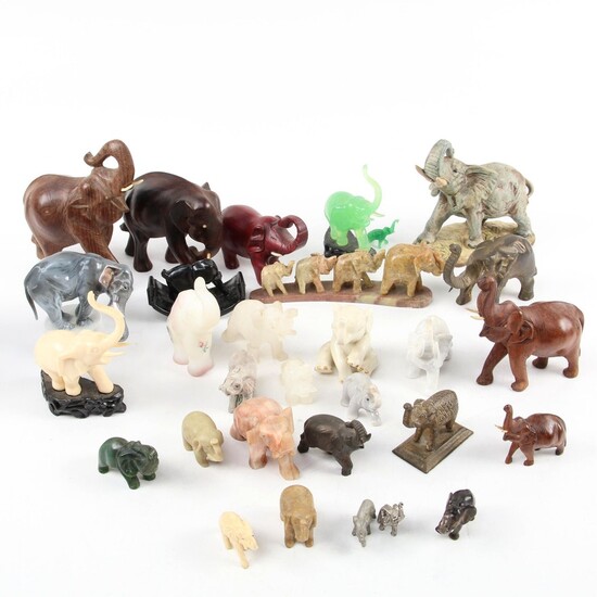 Lot-Art | Rosenthal Porcelain Circus Elephant, and Other Elephant Figurines