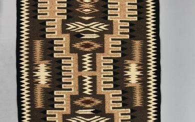 Ruth Redhouse Navajo Hand Woven Rug, Classic Storm