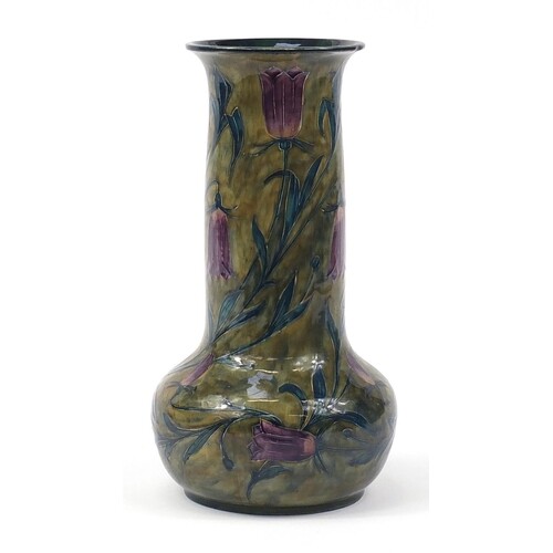 S Hancock & Sons, large Morris ware vase hand painted with v...