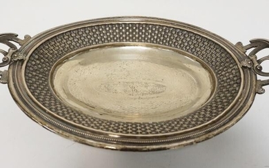 SILVER FOOTED BREAD TRAY