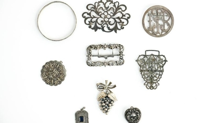 STERLING JEWELRY GROUPING INCL. ANTIQUE