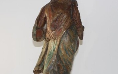 Sculpture, female saint - Wood - Late 19th century