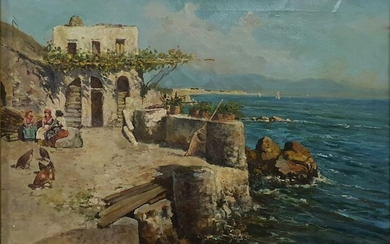 Scuola napoletana del XIX-XX secolo - Pergolato a Napoli